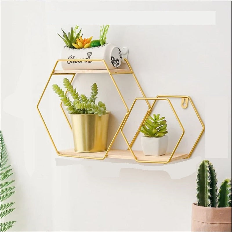 Wall Floating Hexy Metal Frame Decor - waseeh.com