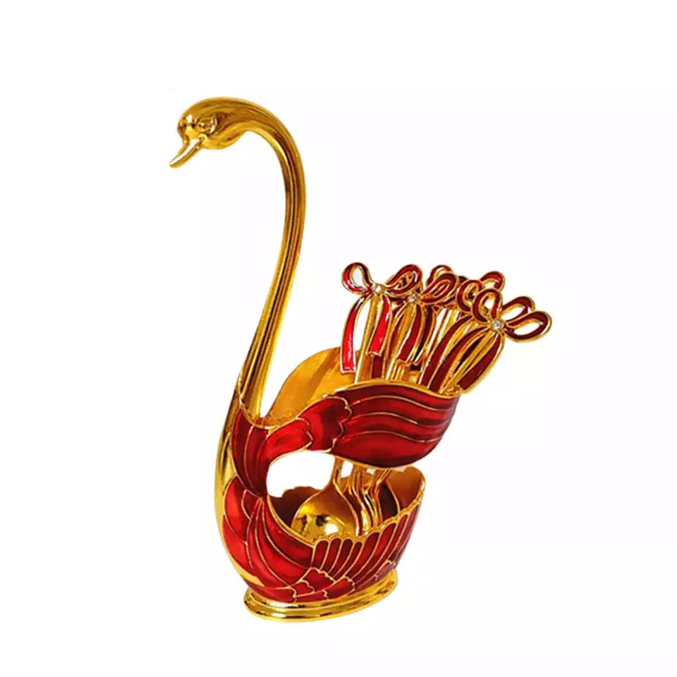 Spunky Swan Spoon Set - waseeh.com