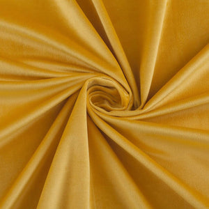 Plain Velvet Curtain Yellow