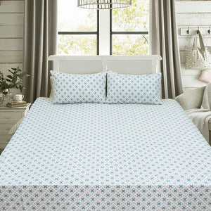 Green Stars Percale Bed Sheet