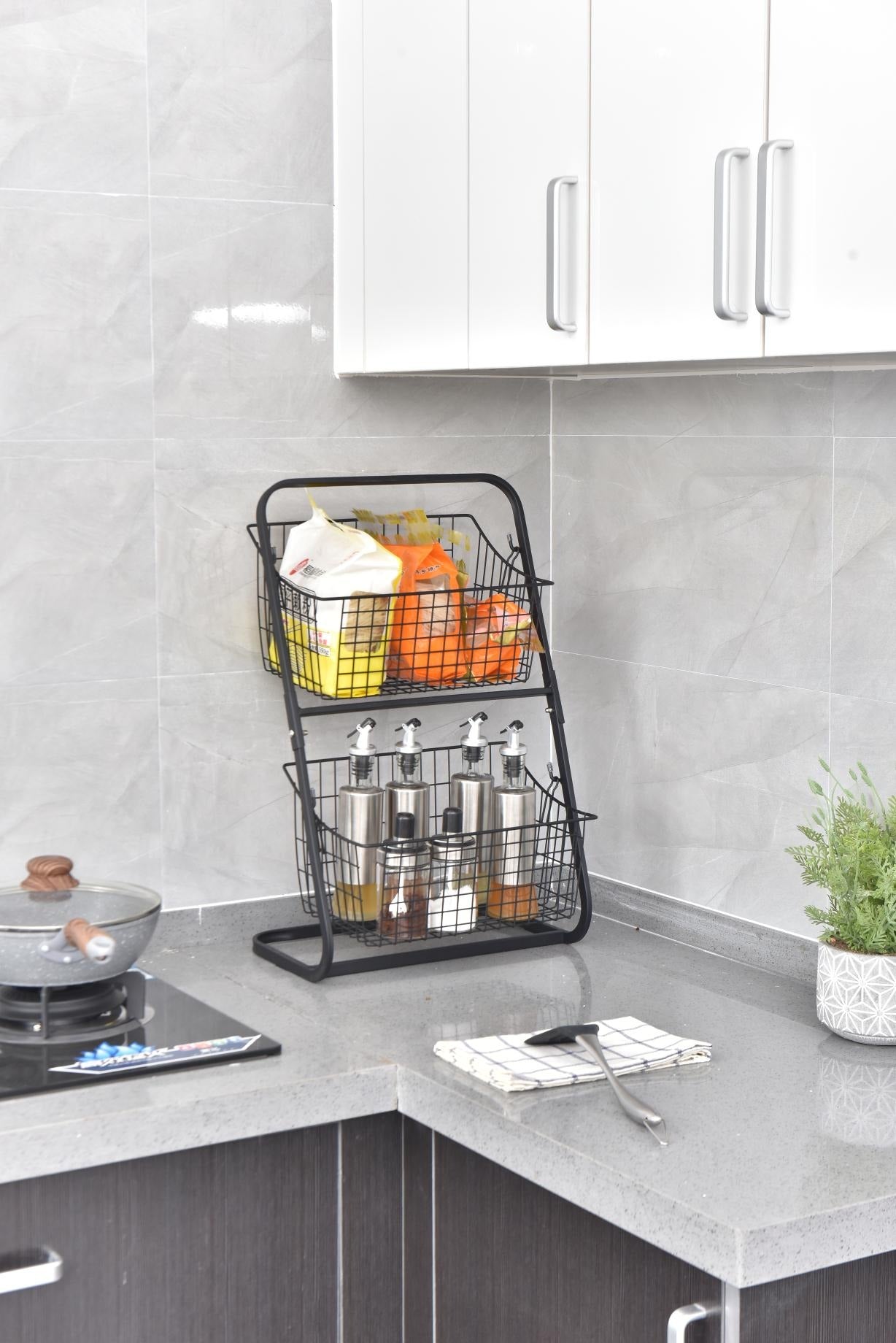 Dazzled Metal Storage Basket - waseeh.com