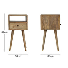 Narrow Bed Side Drawer Table