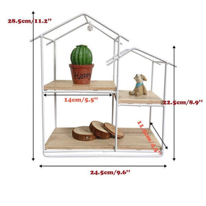Wall-Mounted "Home" Metal Storage Frame - waseeh.com