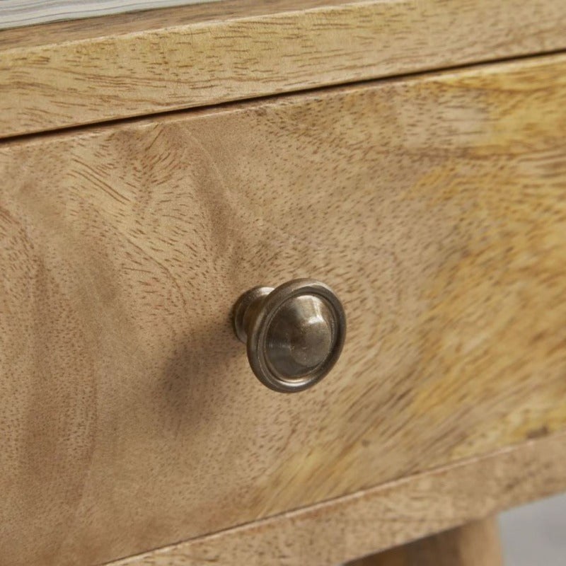 Narrow Bed Side Drawer Table