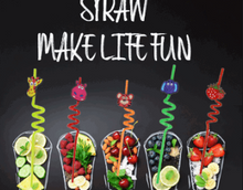 Straw Make Life Fun (4 pcs) - waseeh.com